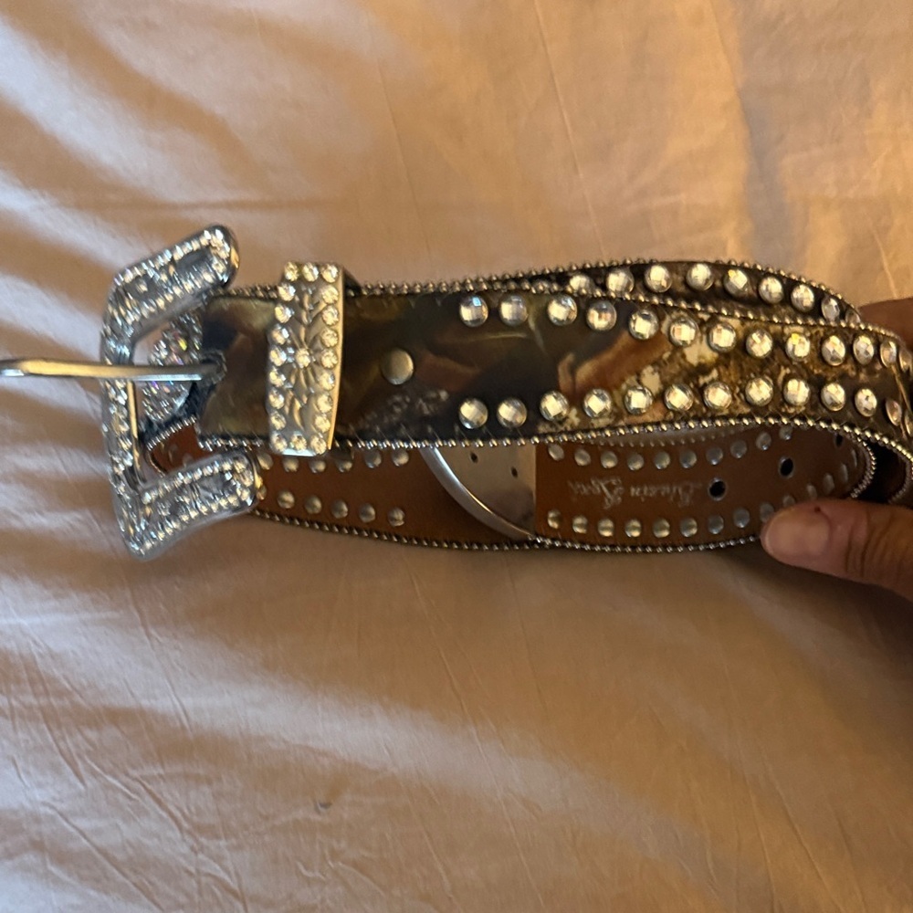 Blazin Roxx Studded Silver and Brown Belt size S